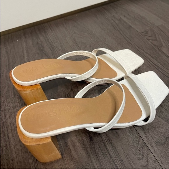 ⚡️James Smith Sirenuse Sandal, White Croc sz 38 - Picture 6 of 7